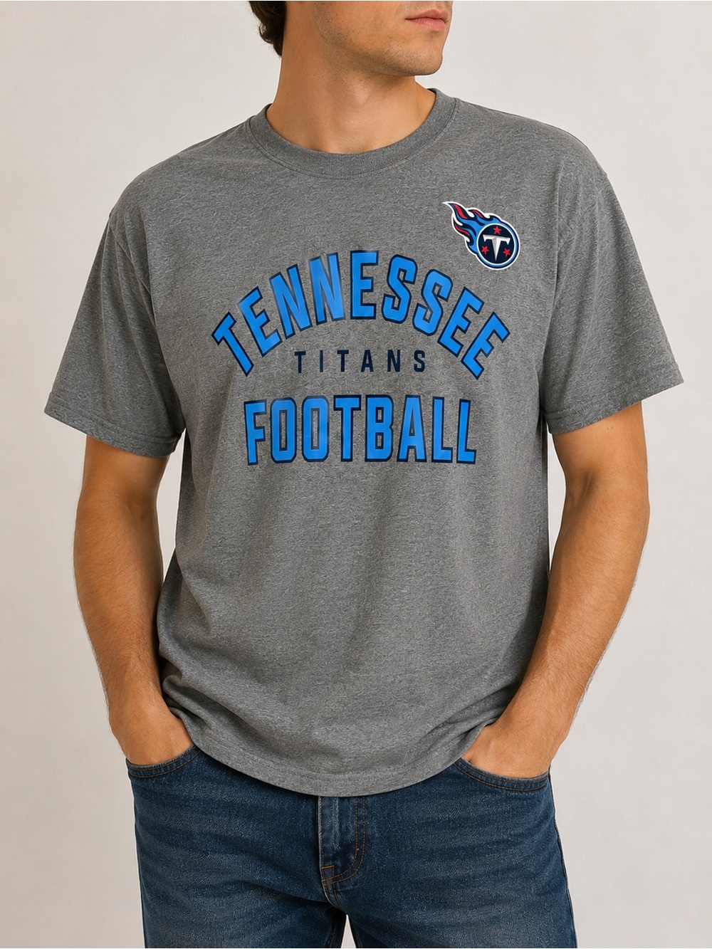 NWT Tennessee Titans Football Graphic T Shirt Gray Mens XL NFL Tee